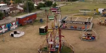 La imagen del parque de diversiones ubicado en José C. Paz. Twitter @clarincom