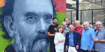 Gabriel Griffa inauguró la obra antes del último aniversario del nacimiento del humorista.