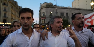 El diputado Máximo Kirchner salió del recinto. Juan Tesone / Clarín