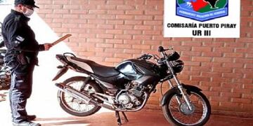 Motocicleta robada a un delivery fue recuperada en Puerto Piray.