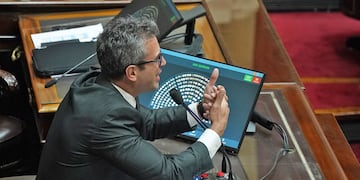 Sesión en la Cámara de Diputados por los vetos al presupuesto universitario y a la emergencia pediátrica en el hospital Garrahan. (Gentileza Clarín)