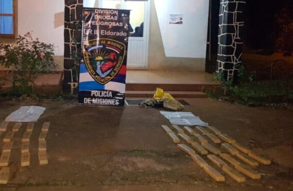 Hallaron un cargamento de casi 40 kilogramos de marihuana en Caraguatay