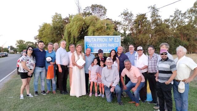 Desde Clucellas hasta Las Rosas, la Ruta Provincial N°13 se llama "Carlos Alberto Pairetti"