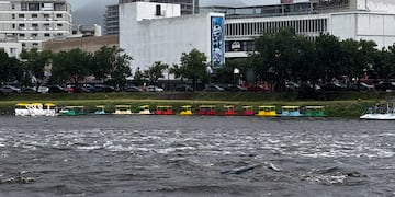 Creciente del río San Antonio de Carlos Paz. (La Voz)