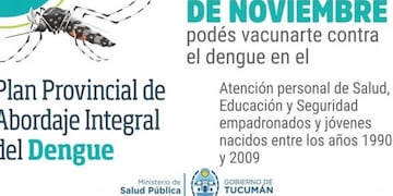 Continúan las campañas de vacunación contra el Dengue, a personal esencial y jóvenes.