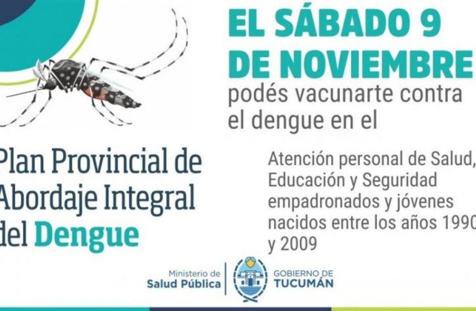 Continúa la campaña de vacunación contra el Dengue en la provincia