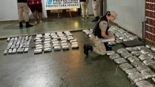 Incautan contrabando de marihuana en Puerto Iguazú.