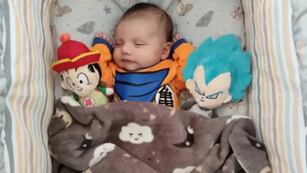 Conocé al bebé que lleva el nombre de dos personajes del animé más tradicionales de la historia.