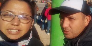 El fallecido Roberto Ariel Peralta (40) y su pareja Ana Oviedo (39), quien está grave. Ambos chocaron tras asistir a un acto de Alberto Fernández en San Juan. (Gentileza / Diario de Cuyo)