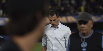 "Hubiera sido justo habernos llevado algo de acá", opinó Guillermo Farré sobre la derrota de Belgrano en la Bombonera (Federico López Claro / La Voz).