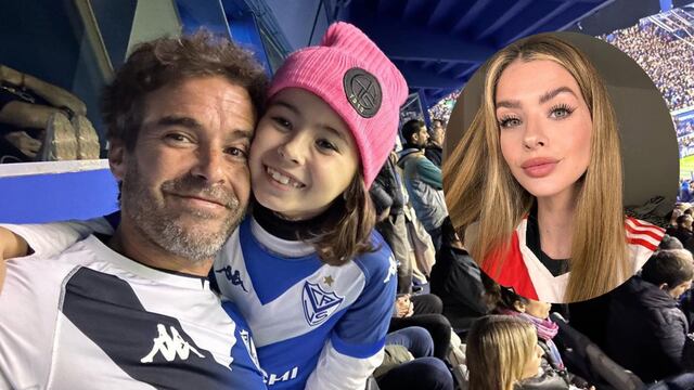 Nicolás Cabré asistió al José Amalfitani acompañado de su hija Rufina. (Foto de Instagram)