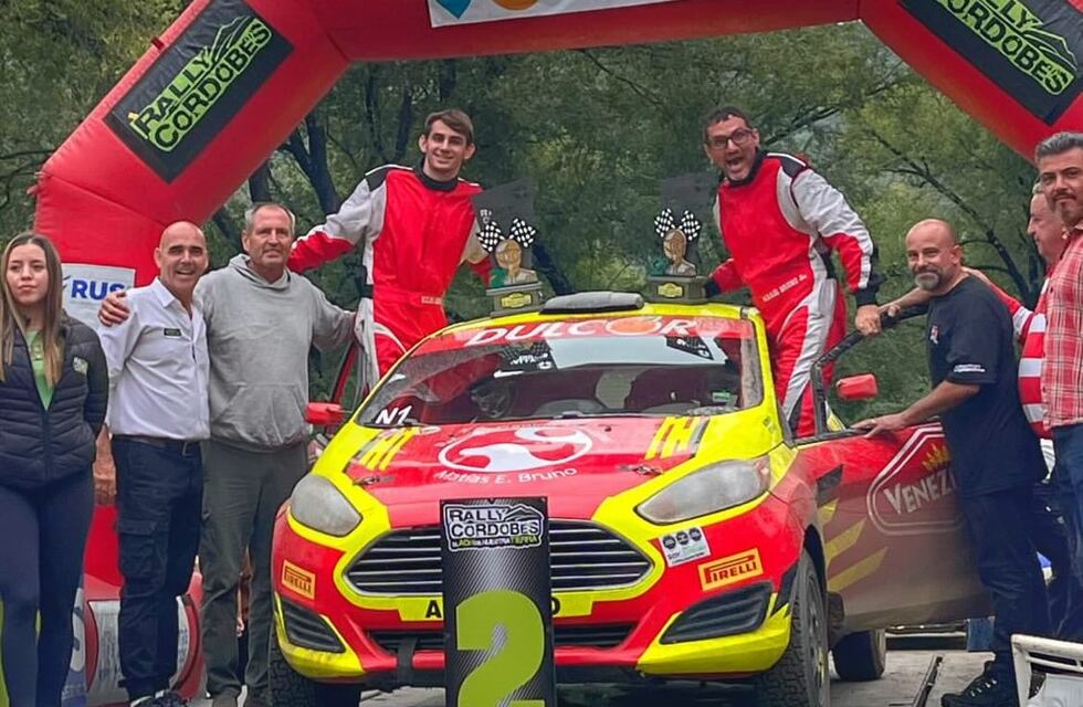 Podio para Mario y Nicolás Bruno de Arroyito en el Rally de Santa Rosa de Calamuchita