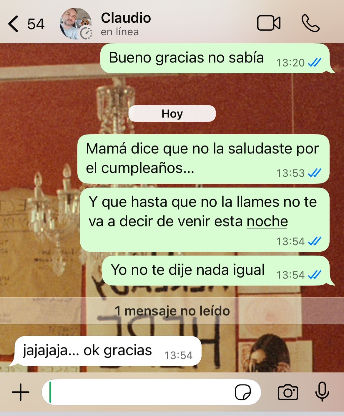 Chat con el padre.