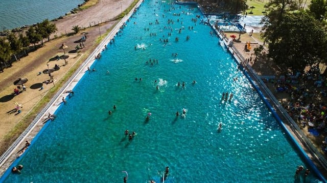 Teodelina: Una de las piletas más grandes del país.