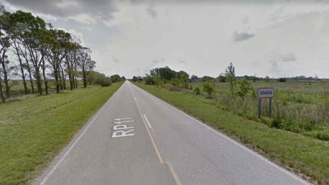 El siniestro ocurrió sobre ruta 11, en cercanías a Ucacha (Google Street View).