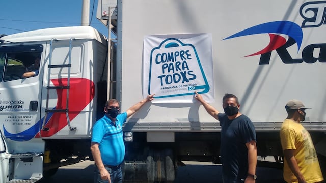 Camión del programa "Compre para todxs"