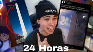 El youtuber y su inédita transmisión dentro del Obelisco.