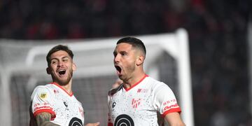 Grito de gol de Adrián Martínez. El delantero de Instituto es el que más festejó en este 2023 (Facundo Luque / La Voz)