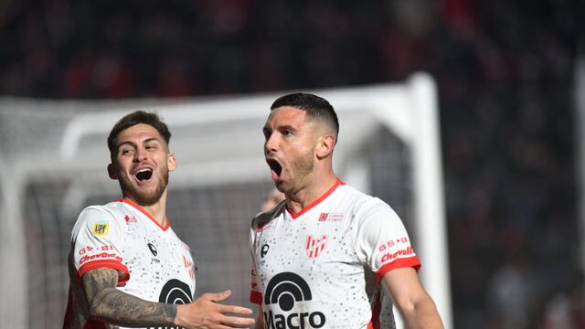 Grito de gol de Adrián Martínez. El delantero de Instituto es el que más festejó en este 2023 (Facundo Luque / La Voz)