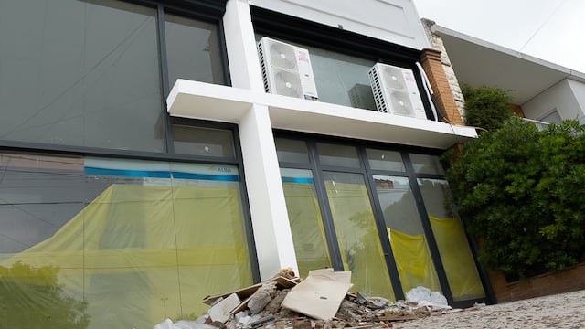 Local de la Fundación Dream Team acusada de una estafa piramidal por criptomonedas en Alta Gracia. (La Voz)