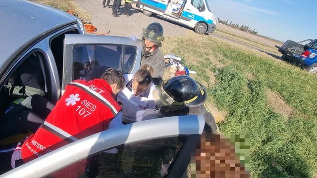 Bomberos rescataron a una chaqueña accidentada cerca de Rafaela