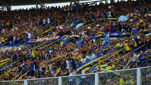 Los hinchas de Boca cubrirán la popular del Kempes, esta vez la Willington. Y también sus sectores de plateas ( Ramiro Pereyra/ La Voz).