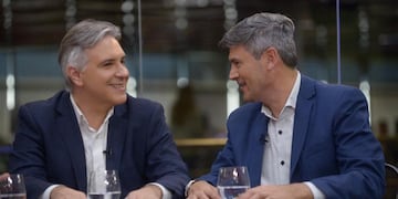 Martín Llaryora y la confirmación de que Daniel Passerini será su candidato (José Hernández / Archivo).