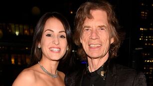 Mick Jagger y su novia.