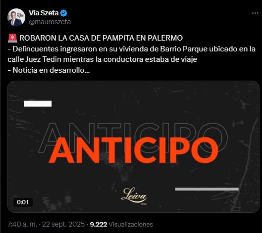 Robaron la casa de Pampita mientras está de viaje