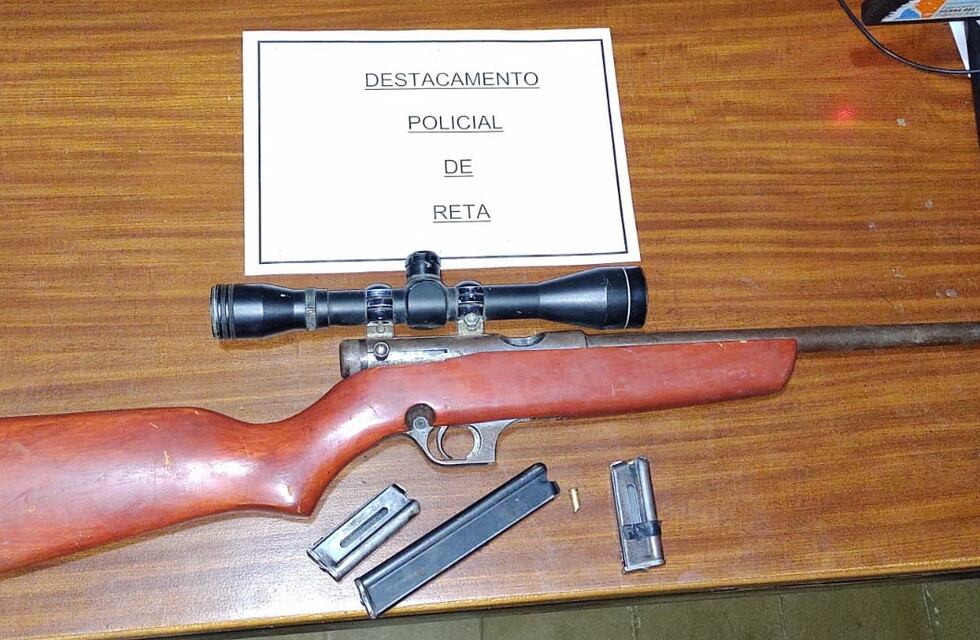 Aprehendido en Reta por portación ilegal de arma de fuego