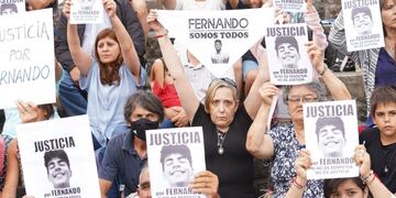 marcha por Fernando Baez Sosa en Dolores por el aniversario. Foto: Gentileza Clarín
