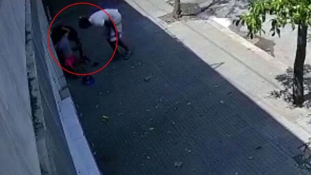 Defendió a su mamá mordiendo a los delincuentes.