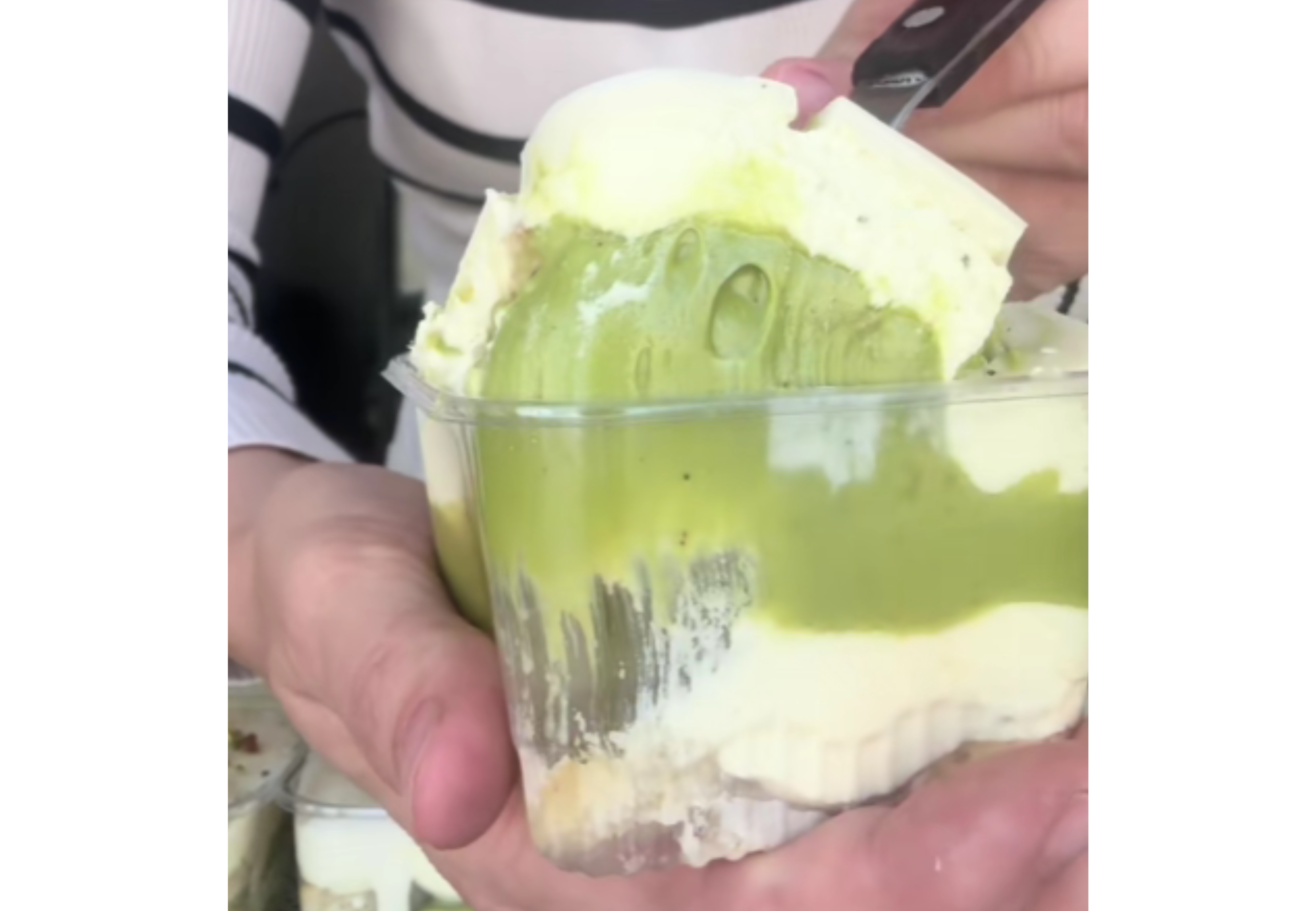 Así de cremoso queda el tiramisú.