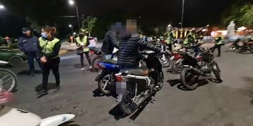Uno de los controles se realizó en la avenida Deodoro Roca.