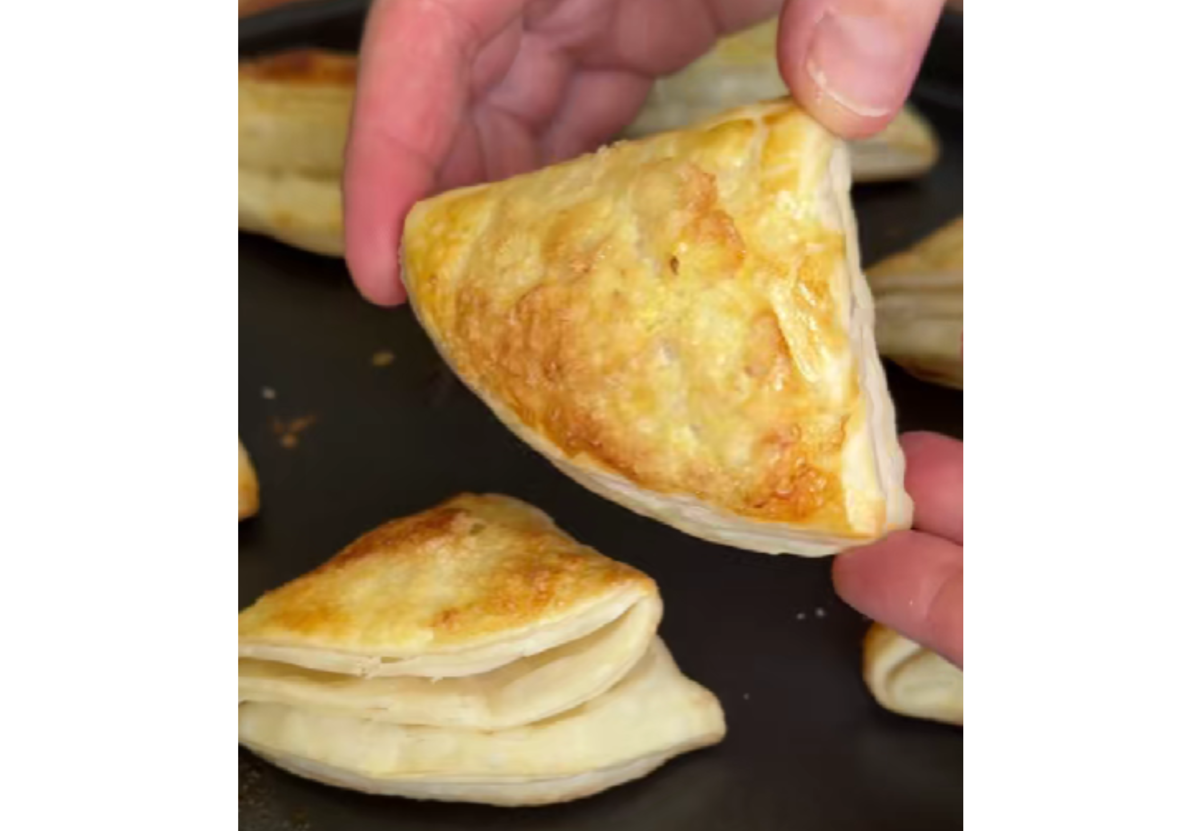 Solo con tapas de empanadas, se pueden hacer unas facturas exprés.