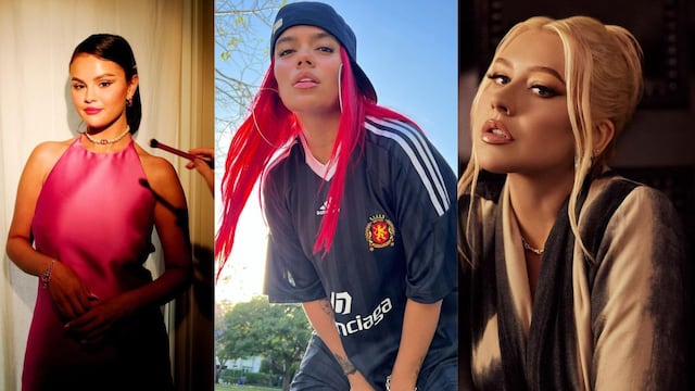 Selena Gomez, Karol G y Christina Aguilera juntas