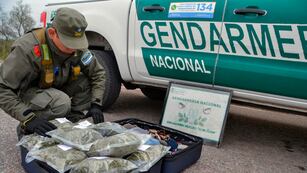 Los efectivos revisaron el equipaje, que estaba repleto de hojas de cocaína. (Gendarmería Nacional/ Imagen Ilustrativa)