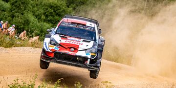 Rovanpera volvió a imponerse con Toyota en el WRC.