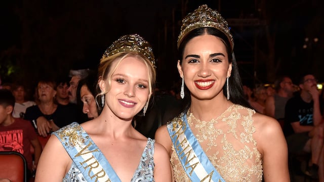 Giuliana Pilot, Virreina Nacional de la Vendimia junto a Natasha Sánchez Reina Nacional de la Vendimia 2022, quienes se preparan para dejar sus atributos.