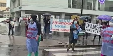 Enfermeros de Rosario se manifestaron por  mejoras laborales y exigen”contratos dignos”