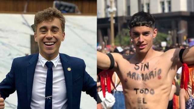 El candidato brasileño Nikolas Ferreira y el influencer cordobés Maxi Tassi, parecidos (Foto captura de pantalla)