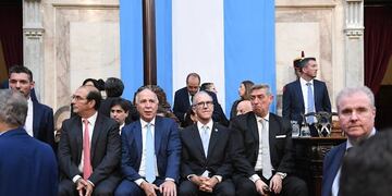 De izquierda a derecha, los jueces de la Corte Suprema Manuel García Mansilla, Ricardo Lorenzetti, Carlos Rosenkrantz y Horacio Rosatti (Foto: Comunicación Senado)