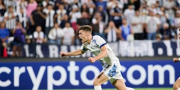 Los goles le dieron un espaldarazo a Federico Girotti, para seguir en la ofensiva de Talleres en un partido crucial (Prensa Talleres).