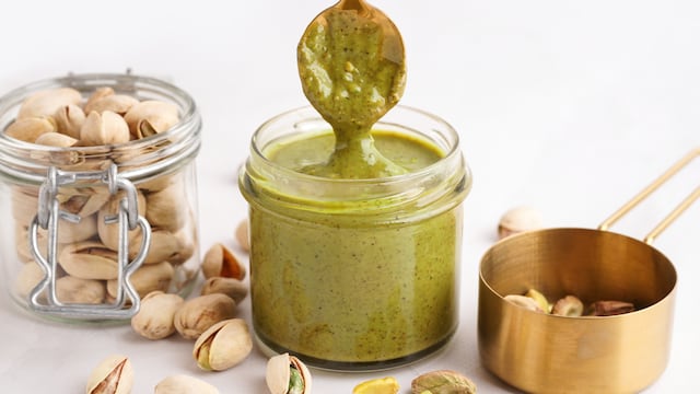 Pasta de pistachos casera.