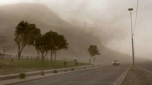 Fuertes vientos en Chubut hicieron que se dictara alerta roja.