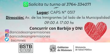 Ruiz de Montoya: jornada de donación voluntaria de sangre