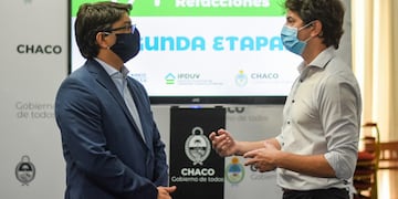 Muñoz Femenía, del NBCH y Arévalo, del UPDUV, los artífices de esta novedosa línea de crédito.