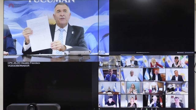 El encuentro, del que participó el vicegobernador de Tucumán, Osvaldo Jaldo, fue convocado de manera virtual.