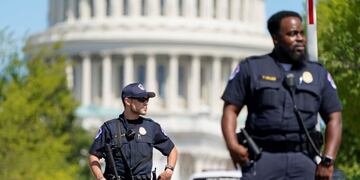 Amenaza de bomba en el Capitolio. (AP/Patrick Semansky)
