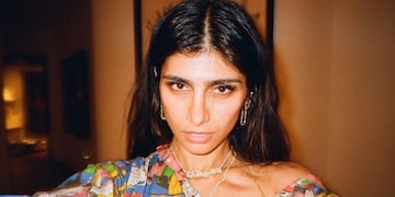 Mia Khalifa conquistó en su faceta como modelo con un vestido ajustado
